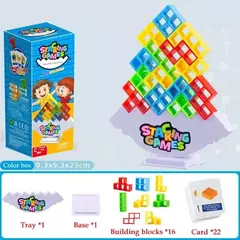 Stacking Building Blocks Jogo de tabuleiro para crianças e adultos, Tetra Tower, Fun Balance, Team, Dorm, Family Game, Night and Partie, 64pcs - comprar online