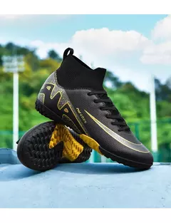 Botas de campo de futebol profissional para homens, grampos antiderrapantes, sapatos de treinamento de grama interna para crianças, sociedade original