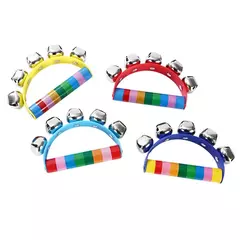 Sleigh Bells de Natal para crianças Jingle Bells, instrumento de sino musical cabo de madeira, presente para meninos e meninas, 1pc - comprar online