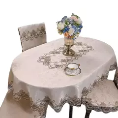 Toalha de mesa redonda do laço europeu para a sala de estar, mesa de chá simples, hotel, hotel, agregado familiar, luxo, pano - Wolf Magazine