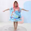 Roupão com capuz unicórnio para bebês, toalha de praia para crianças, capa sereia para crianças, roupa de banho para bebês