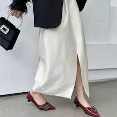 Primavera e outono nova moda apontou sapatos femininos de salto baixo, com fivela de cinto leve deslizamento ballet elegante salto alto - comprar online