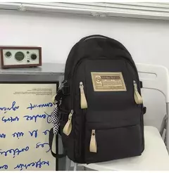 Mochila de pano Oxford de grande capacidade para meninos e meninas, mochila leve, bolsa de estudante retrô, europeia e americana, escola secundária
