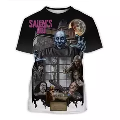 Camiseta de manga curta masculina, filme de terror, vampiro, impressa em 3D, hip-hop, casual, moda verão, novo, 2022 - Wolf Magazine