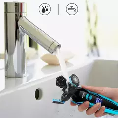 ZOZEN-Barbeador elétrico recarregável para homens, lâmina, aparador de cabelo, corte, máquina de barbear, aparador de barba, seco, uso duplo na internet