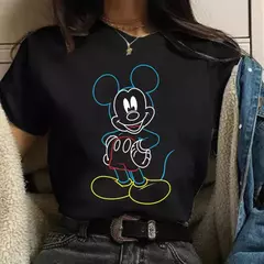 Moda mickey minnie mouse disney camiseta roupas femininas verão manga curta topos casuais camiseta kawaii