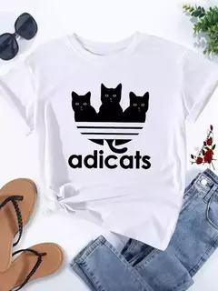 Camiseta feminina engraçada estampada, manga curta, hip-hop, roupas femininas casuais, tops de rua dos desenhos animados, camiseta verão - comprar online