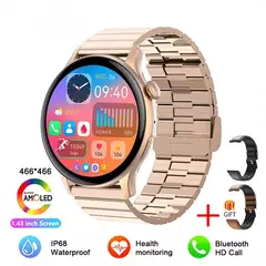 NFC Smartwatch para Mulheres, Tela HD, Rastreador de Saúde, Esportes, Voz, Chamada Bluetooth, Huawei, Xiaomi, Senhoras, Novo, 466x466, 2022 - Wolf Magazine