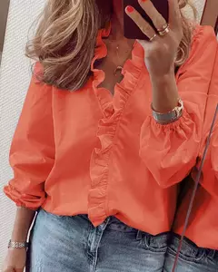 Camisa de manga comprida para mulheres, camisas europeias e americanas, novas, primavera e verão - comprar online