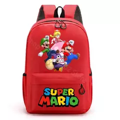 Mochilas Super Mario Bros para homens e mulheres, Saco Princesa Peach Luigi, Impressão Gráfica de Personagem de Cartoon, Mochila Kawaii, Mochilas escolares - loja online