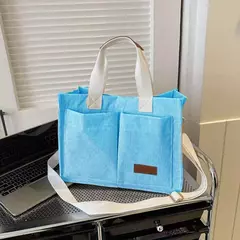 Sacola de veludo para mulheres, bolsas de grande capacidade, bolsa de ombro feminina, bolsa mensageiro feminina - Wolf Magazine