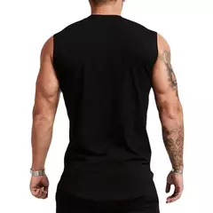 Algodão sem mangas masculino correndo coletes esportivos, camisas de treino, tops de musculação de ginástica, roupas respiráveis musculares fitness, verão - loja online
