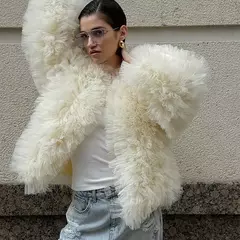 Cardigã de renda monocromático feminino, manga comprida, decote em v, solto e sexy, casacos femininos vintage, elegante e sexy, inverno e outono 2024 na internet