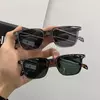 Rectangle Polygon Sunglasses para homens e mulheres, designer de marca vintage, óculos quadrados, tons femininos, óculos unisex