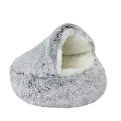 Cama para gatos de estimação, almofada redonda de pelúcia, casa 2 em 1, cesta quente para gatos, saco de dormir para animais de estimação, ninho de gato, canil para cama de cachorro pequeno na internet