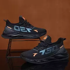 Calçado esportivo masculino casual de malha leve, respirável, legal, correndo, sola macia, confortável, antiderrapante, moda masculina, verão - comprar online