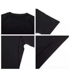 Camiseta de compressão de manga curta seca rápida masculina, camisetas esportivas, treinamento físico, camiseta de corrida, rashgard, academia