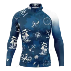 Camisas de manga comprida masculina, tecido Lycra, proteção UV, Rashguard, pro