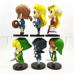 6 pçs/set Jogo A Lenda de Zelda Link Bonito PVC Action Figure Brinquedos 10cm