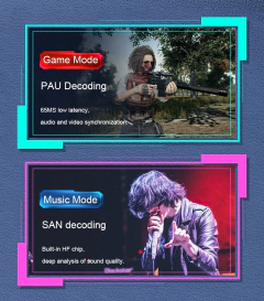 Imagem do Auscultadores Bluetooth, TWS Gaming Earbuds, Auscultadores sem fios com microfone, Headset HiFi estéreo Bass Audio Sound 9D, para Xiaomi Lenovo