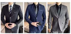 Terno xadrez formal masculino, vestido de noiva noivo, blazer de festa, calças, jaqueta, colete, calças, high-end, casual, escritório, marca - comprar online