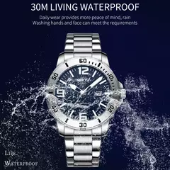 Imagem do Nibosi-relógios de pulso de quartzo masculino, marca de luxo, negócios, luminoso, à prova d'água, com calendário, para homens, 2024