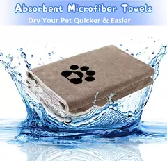 Toalha para animais de estimação microfibra super rápida secagem alta absorvente toalha de limpeza para cães gato roupão aliciamento suprimentos - comprar online