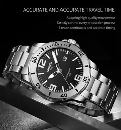 Nibosi-relógios de pulso de quartzo masculino, marca de luxo, negócios, luminoso, à prova d'água, com calendário, para homens, 2024 - comprar online