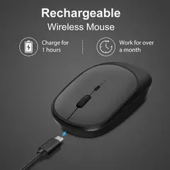Imagem do Xiaomi-Mouse sem fio compatível com Bluetooth, Ratos silenciosos 2.4G, DPI ajustável, Design ergonômico, USB recarregável, jogos, escritório