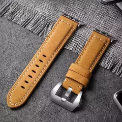 Pulseira de Couro para Apple Watch, Série 10, 9, 7, 8, 56, SE, Ultra 3, 2, 49mm, 44mm, 40mm, 45 milímetros, 41 milímetros, 42 milímetros na internet