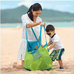 Sand Away Portable Mesh Bag para crianças, Sacos de armazenamento de brinquedos de banho, Natação Grande Saco de Praia para Toalhas, Maquiagem Cosmética Feminina na internet
