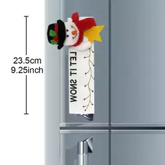 2024 capas de alça de natal para geladeira forno de microondas papai noel máquina de lavar louça maçaneta da porta capa festa de natal decoração de ano novo