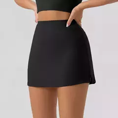 Saias de Tênis Respiráveis de Cintura Alta Feminina, Mini Saia Monocromática, Calções de Ginástica, Yoga Fitness, Slim Fit, Corrida e Fitness, 2021 - Wolf Magazine