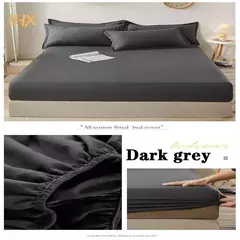 100% algodão cabido folha de cama com faixa elástica cor sólida anti-deslizamento ajustável colchão capa para cama única dupla rei rainha na internet