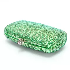 Bolsa noite strass para mulheres, bolsas de casamento, corrente de cristal, ouro, prata, pedras da noite, marrom, verde, pedras azuis - loja online