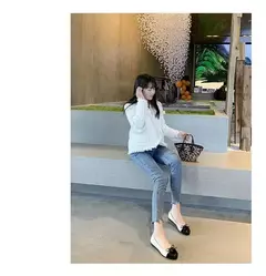Imagem do Mocassins slip-on com nó de arco para mulheres, sapatos baixos para senhoras, elegante bailarina para mãe, moda