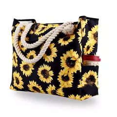 Bolsa casual listrada para mulheres, bolsa de ombro de grande capacidade, sacola de compras diárias, bolsa de praia para viagem escolar - comprar online