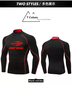 Proteção UV dos homens Natação T-Shirt, Rash Guard, Manga Comprida, Surf, Sw - Wolf Magazine