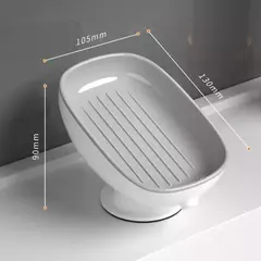 Super ventosa saboneteira com drenagem de água para banheiro suporte de sabão kithcen esponja recipiente de sabão suprimentos do banheiro