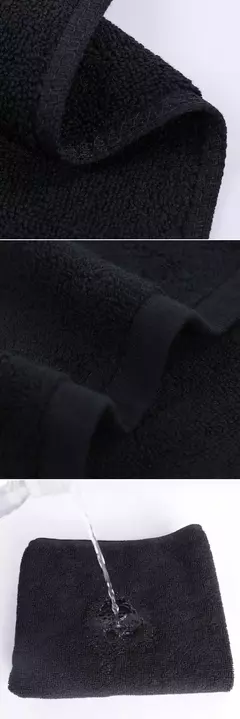 Imagem do Premium Black Hand Towels Set, Ultra Macio e Altamente Absorvente, Cozinha, Hotel e Spa, Qualidade, Home Supplies