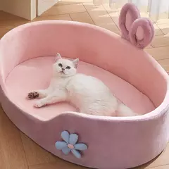 Cama de estimação destacável para Four Seasons, Cama lavável para cachorro, Macia e confortável, Cama quente para gato - comprar online