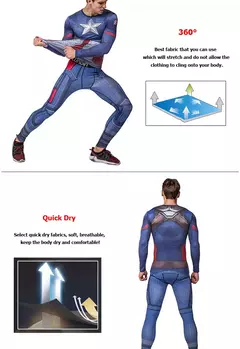 Rashguard super t-camisa masculina de manga longa compressão apertado fitness gym esportes impressão digital correndo agasalho herói jerseys - comprar online