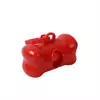 Dispensadores coloridos de saco de cocô de cachorro em forma de osso com 1 saco descartável, suporte portátil de resíduos de animais de estimação, para caminhadas ao ar livre e treinamento