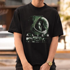 Aliens-camisetas extragrandes para homens, Aliens Predator Horror Movie Tops, tops de algodão, grande gráfico para estrangeiros, misterioso Venomorph, tamanho grande - comprar online