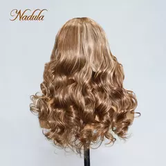 Imagem do Nadula-peruca pré-cabelo, pré-cabelo, 2.0™Lace Front Honey Blonde Wig, nós invisíveis, onda do corpo, orelha a orelha real, Lace Put on and Go, 13x4, 7x5