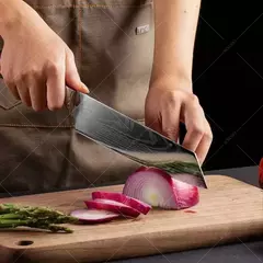 WXCOO-Aço Inoxidável Chef Japonês Faca Set, Tesoura De Cozinha, Faca De Desossagem, Carne Cutelo, Frutas Cutelo, Peixe, Santoku Facas - loja online