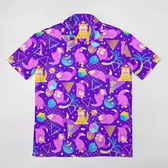 Camiseta havaiana masculina de manga curta, estampa de ovelha 3D, roupas de praia soltas, camisas grandes, verão - Wolf Magazine