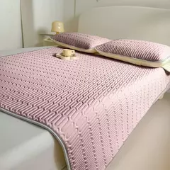 Capa de colchão de látex fina, tapete antibaterial, colchas antiderrapantes, colchão de ar condicionado, protetor acolchoado, tampa da cama, verão na internet