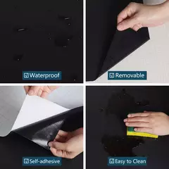 Auto-adesivo Matt Black Film, adesivo grosso, móveis, cozinha, armários, mesas, parede, DIY Renovation Wallpaper, 40cm de largura - comprar online