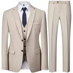 Conjunto de terno casual masculino de negócios, jaqueta masculina, blazers, calças, calças, colete, colete, moda, 2023